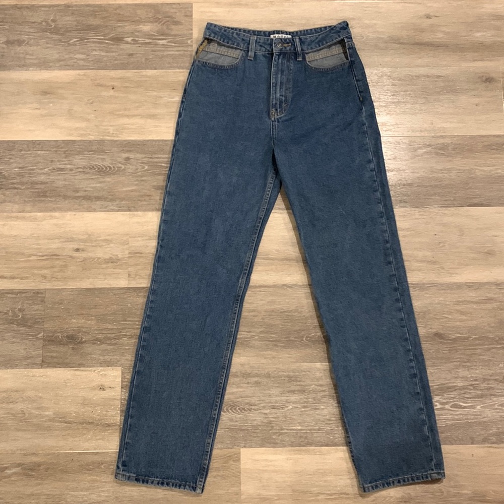 MOTEL Denim cut-out jeans size small/33